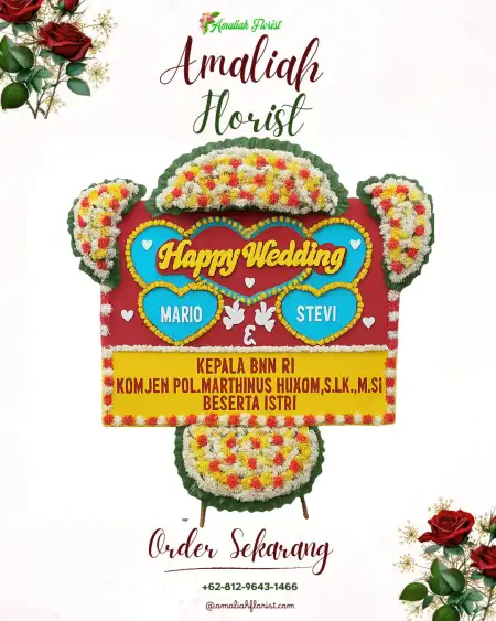 Papan Bunga Pernikahan Parasrejo